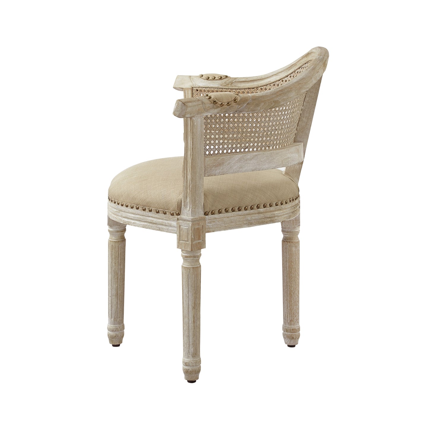 24" Beige Linen Arm Chair