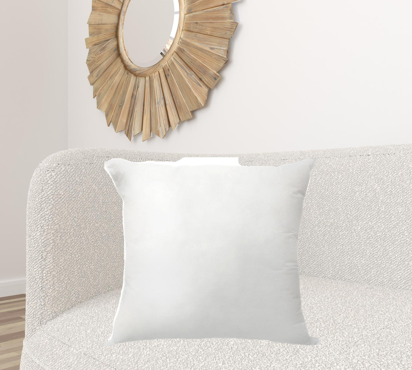 18" X 18" White Polyester Blown Seam Down Pillow Insert