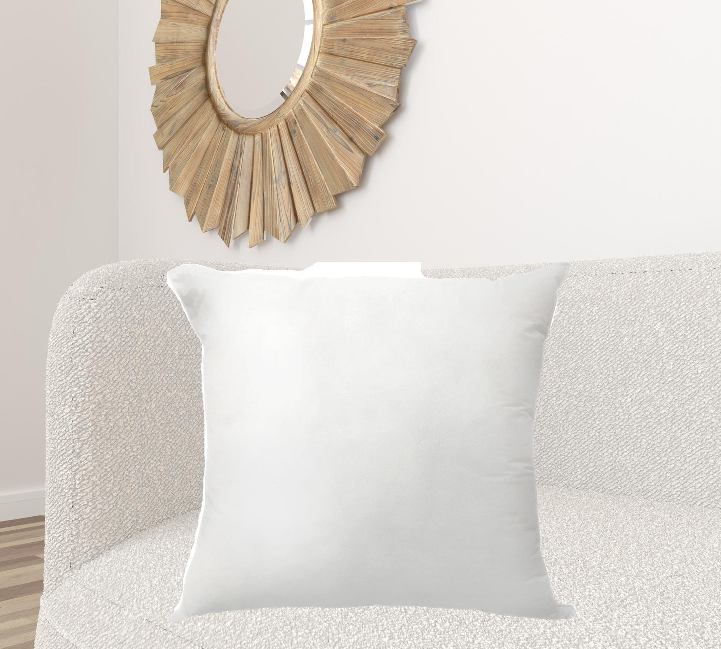 18" X 18" White Polyester Blown Seam Down Pillow Insert