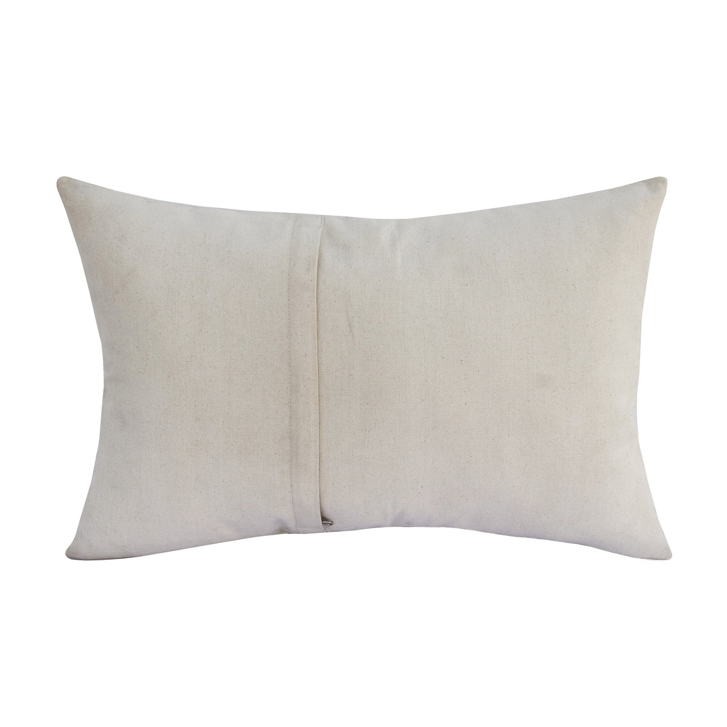 16" X 24" Ivory Patchwork Faux Leather Zippered Pillow