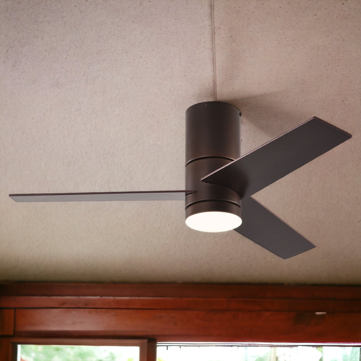 42" Dark Brown Propeller Three Blade Dimmable Remote Control Integrated Light Ceiling Fan
